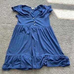 See You Monday Blue Tshirt Babydoll Dress